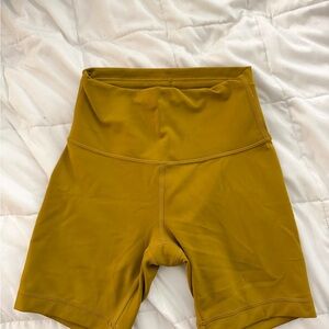 Lululemon Athletica Mustard Bike Shorts